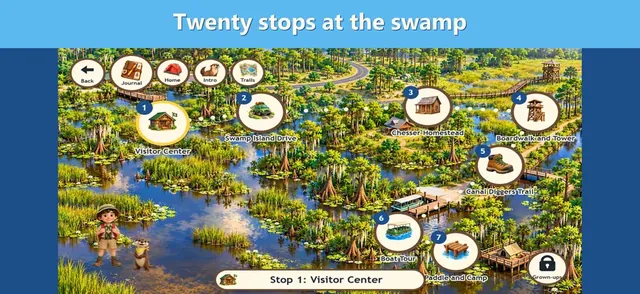 Twenty stops at the swamp
