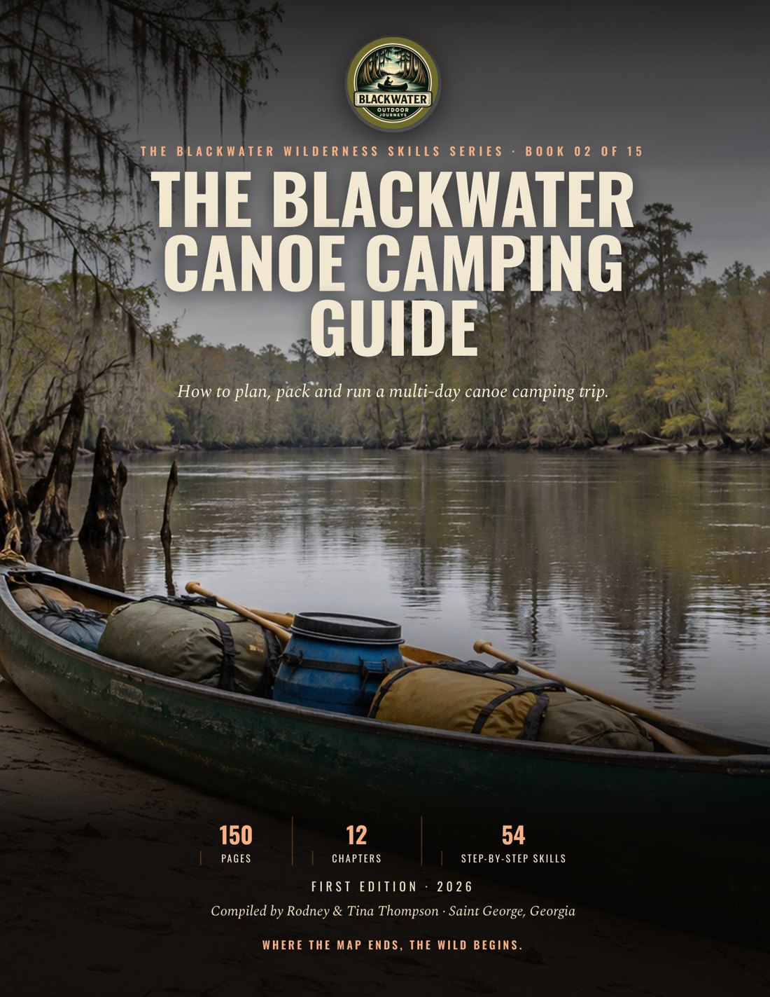 Cover of The Blackwater Canoe Camping Guide, a printed canoe camping guidebook