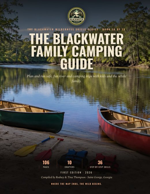Cover of The Blackwater Family Camping Guide, a family camping and paddling guidebook