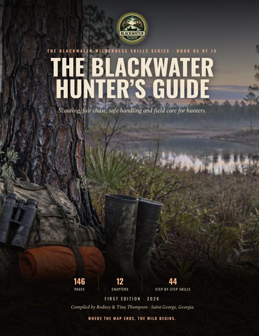 Cover of The Blackwater Hunter's Guide, a printed guidebook for deer and hog hunters