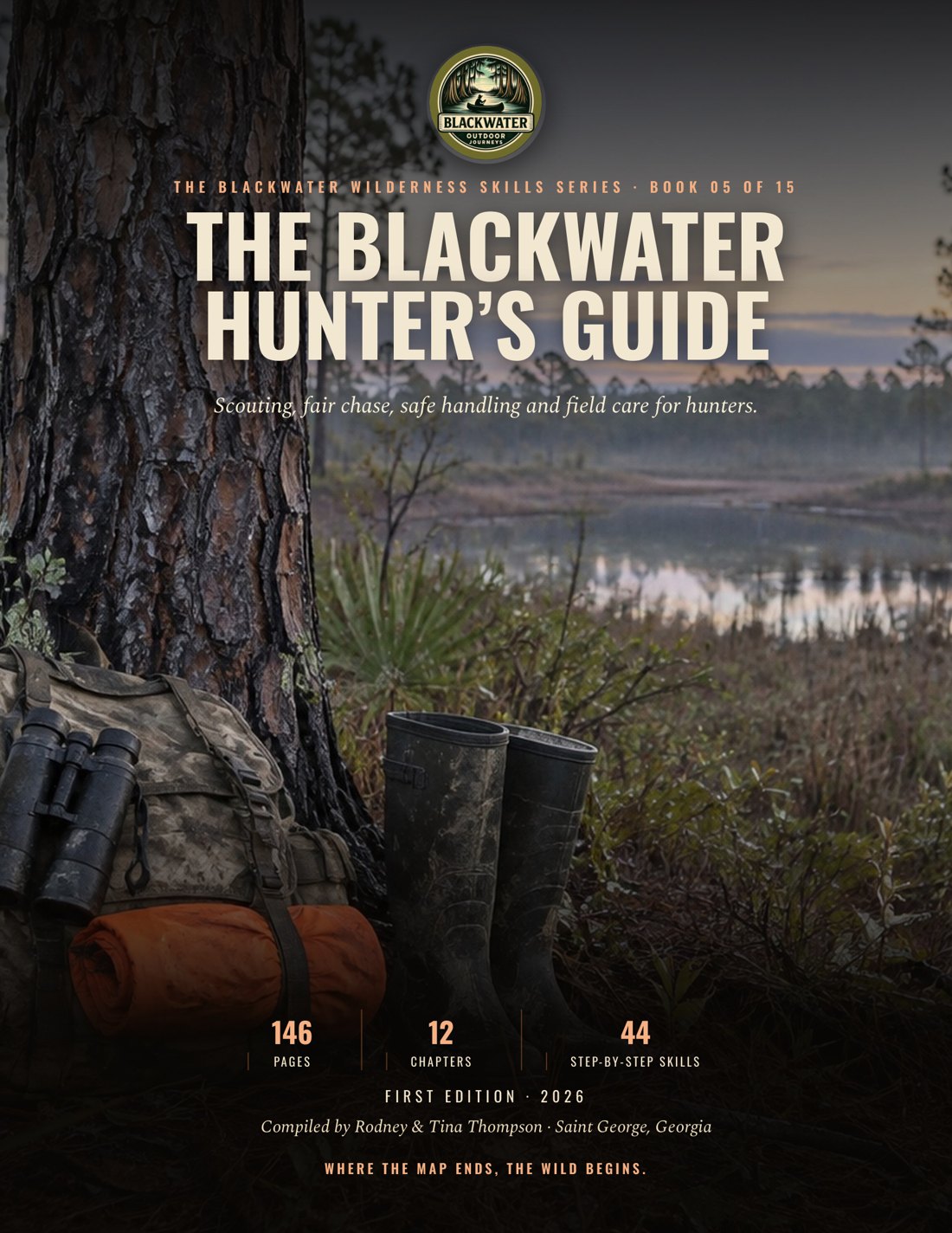 Cover of The Blackwater Hunter's Guide, a printed guidebook for deer and hog hunters